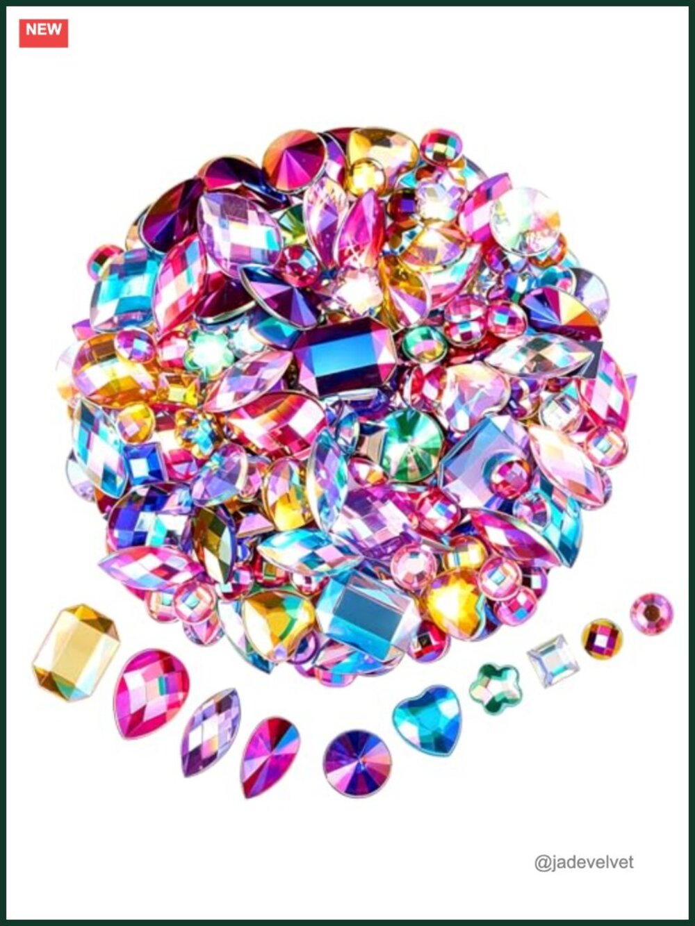 1200 AB Rhinestones Craft Gems Flatback Embellishments for DIY Jewelry Making